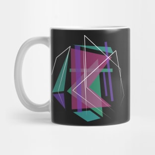 Geometric triangles pattern pastel  pink Mug